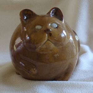 Fat Cat Ceramic Figure.